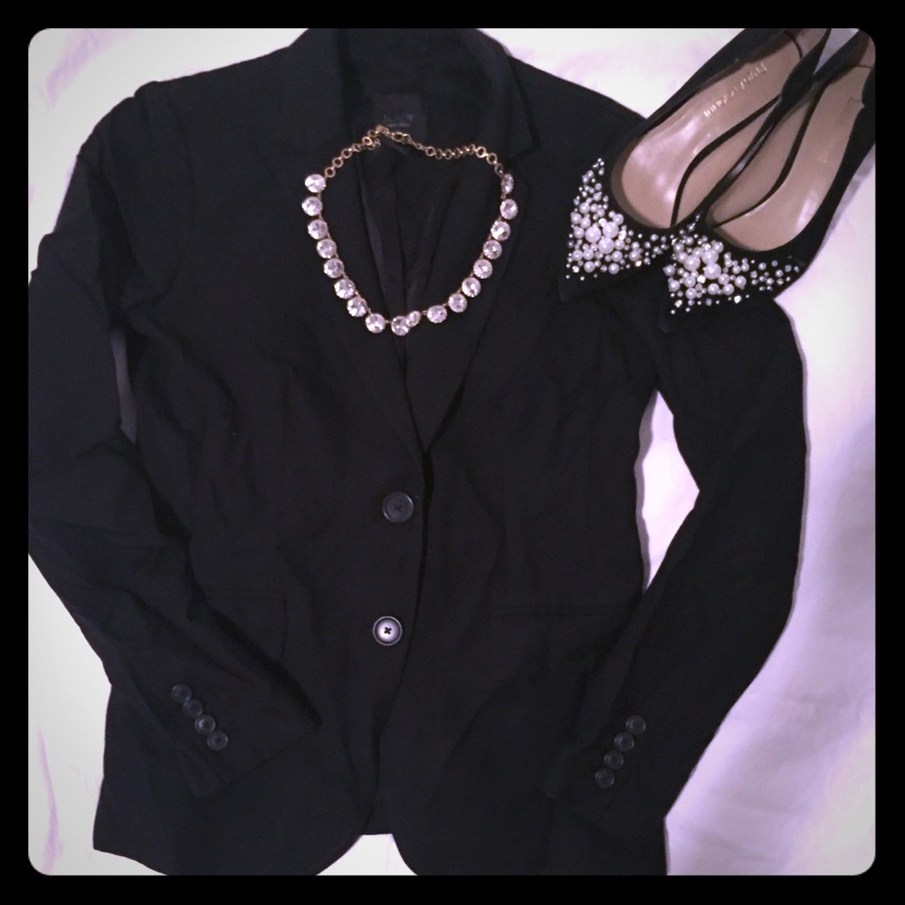 J. Crew Black Blazer Size 0 Super 120s